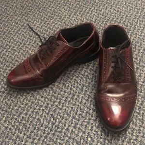 ASOS burgundy loafers